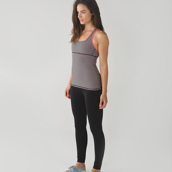 NWOT Lululemon Satnam Tank Mini Pop Stripe / Pink Lemonade Size 6 - Picture 4 of 6